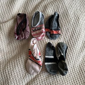 5 pair Vans no show socks